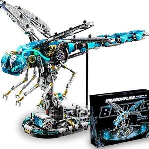NEW Mechanical Technic Dragonfly Building Block Set LEGO Compatible LED Lights M